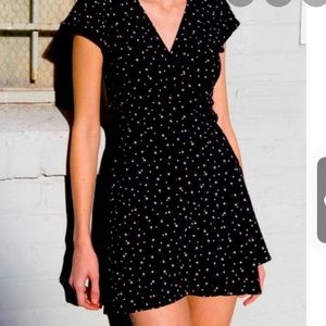 Brandy Melville navy floral wrap dress